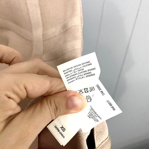 Bebe Rose Dust Sleeveless Open Back Bandage Bodycon Party Mini Dress XS - Picture 3 of 9